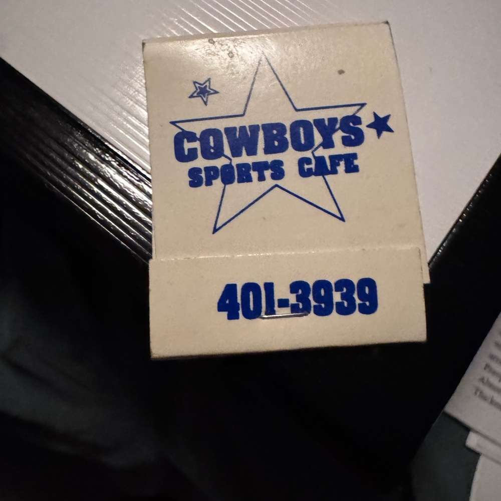 Vintage Cowboys Sports Café Matchbook